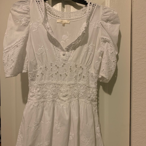 SOLD Love Shack Fancy Divine Dress in White - Picture 4 of 5